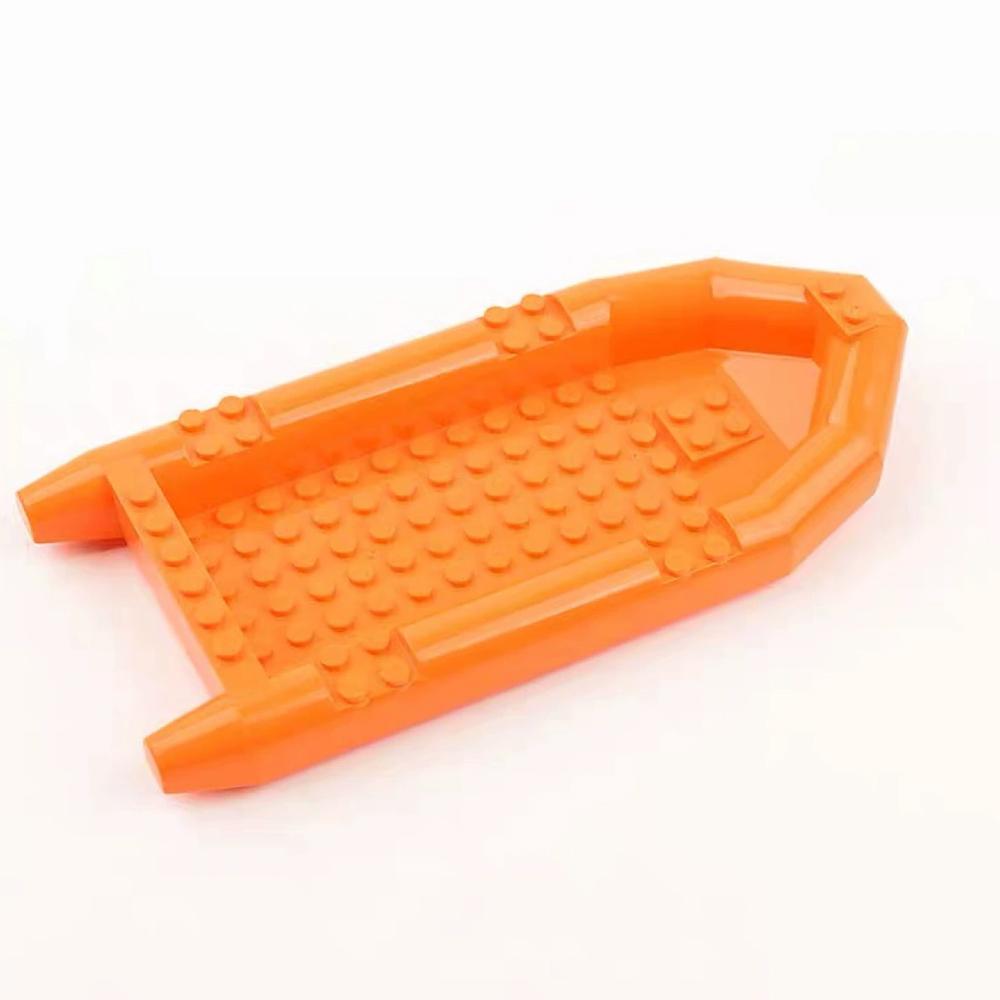 

MOC Військова Армія Камуфляж Гумовий Човен Каное Рятувальний Човен Каякінг Піратський Корабель Мотоцикл Дитина Будівельні Блоки Цеглини Іграшки