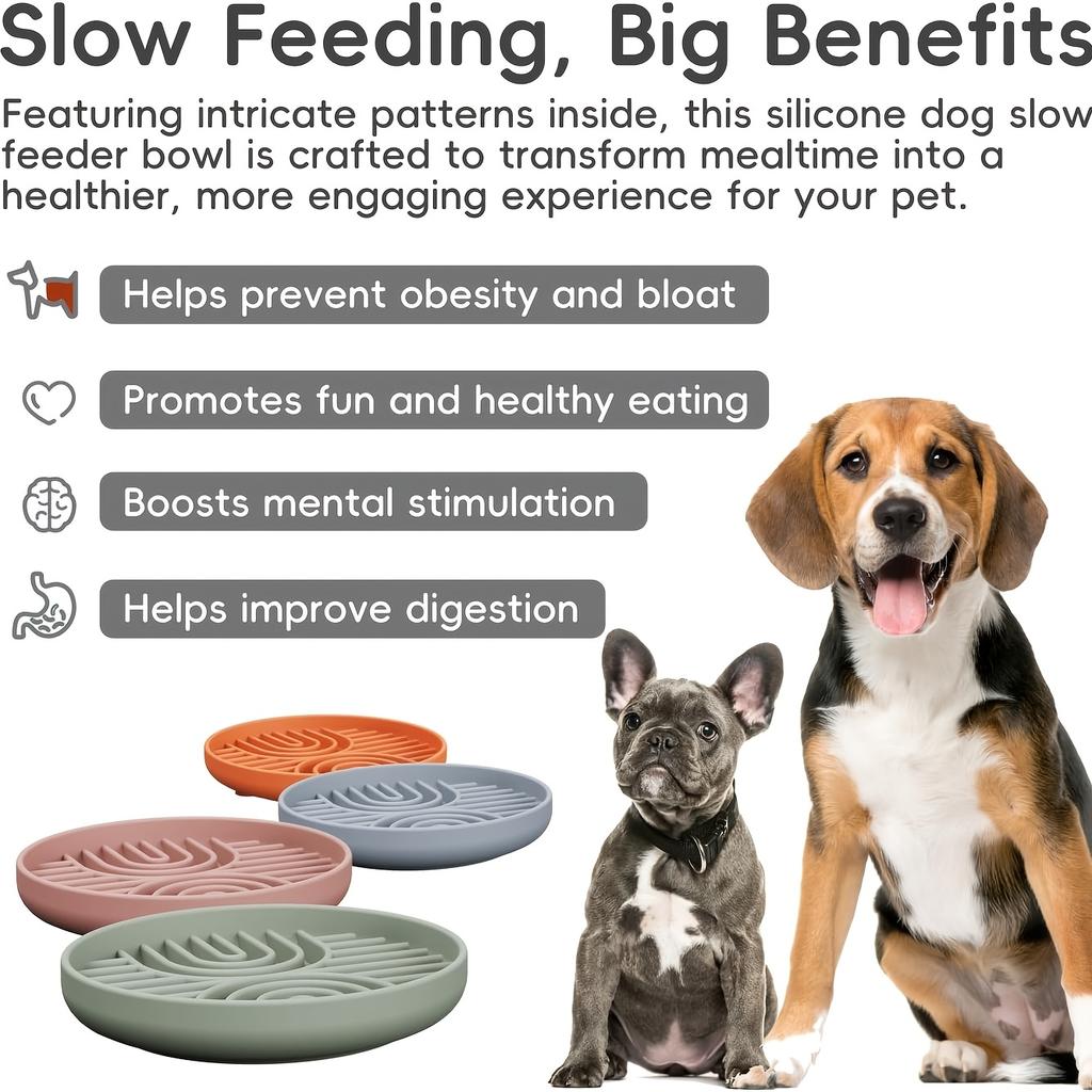 Silicone Pet Lick Mat with Suction Cups Slow Feeder Bowl for Dogs Cats Anxiety Relief Food Dispenser