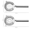 Stainless Steel Cocktail Strainer Ice Filter Sprung Deluxe Strainer Bar Professional Bartender Tools Round Handle Ice Separator