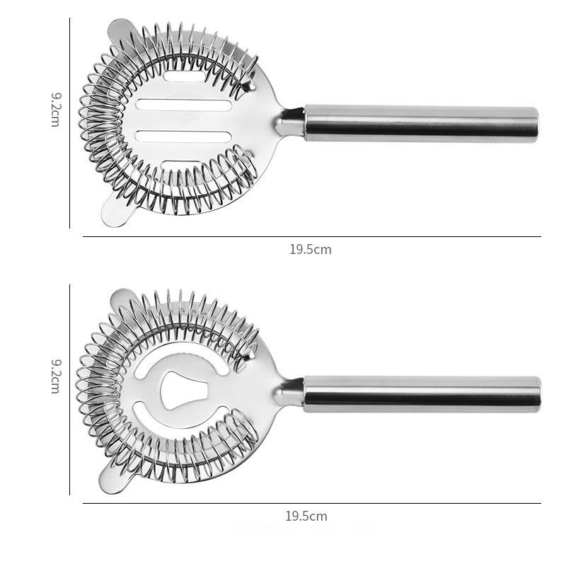 Stainless Steel Cocktail Strainer Ice Filter Sprung Deluxe Strainer Bar Professional Bartender Tools Round Handle Ice Separator