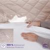 Formeya Brown Quilted Liquid Proof Mattress Protector Fitted Mattress Mattress Sheet 100% Cotton