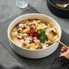 10inch Frosted Matte Finish Soup Bowl Black White Ceramics Stone Pattern Home Hotels Restaurant Big Bowl Porcelain Tableware
