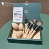 DUcare Makeup Brush Set 14Pcs with 3Pcs Makeup Spong & Cosmetic Bag - Professional Kabuki Foundation Blending Eyeshadow Brushes