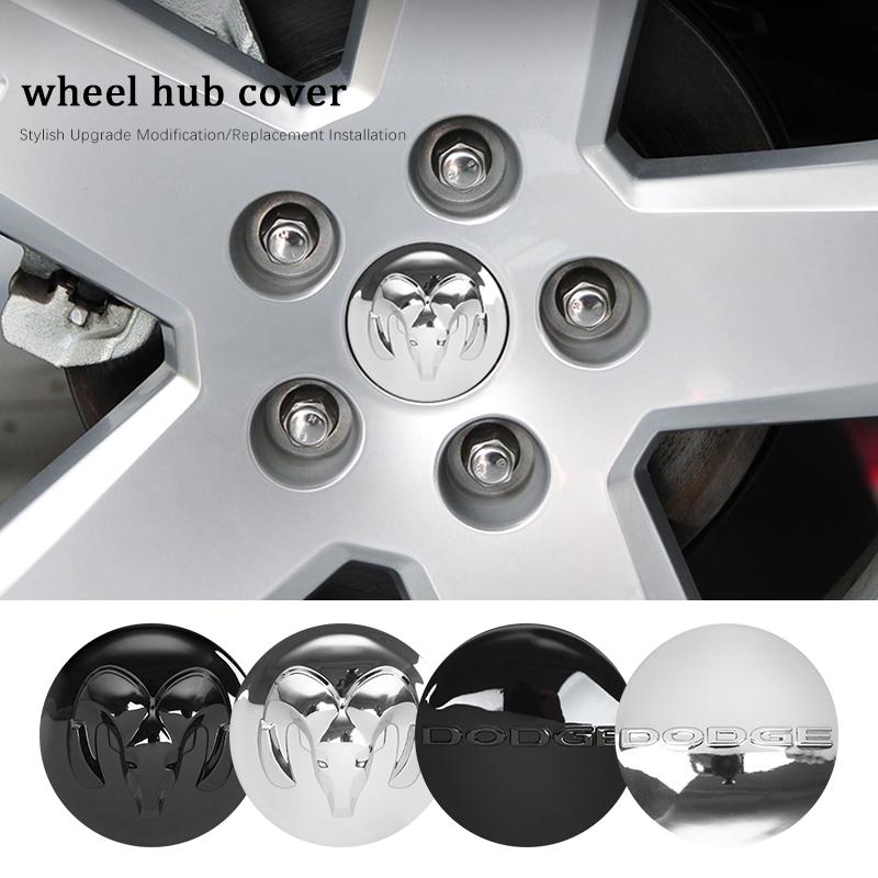 Car Wheel Hub Center Cover 4pcs ABS Electroplating Accessories For Dodge Challenger Charger Journey Ram Durango SRT Dart Journey U111