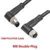 M8 10M PUR/PVC Unshield Cable 3Pin 4 5 6Pin 8Pin Waterproof Aviation Connector Male To Female Straight To Curved Power Adapter