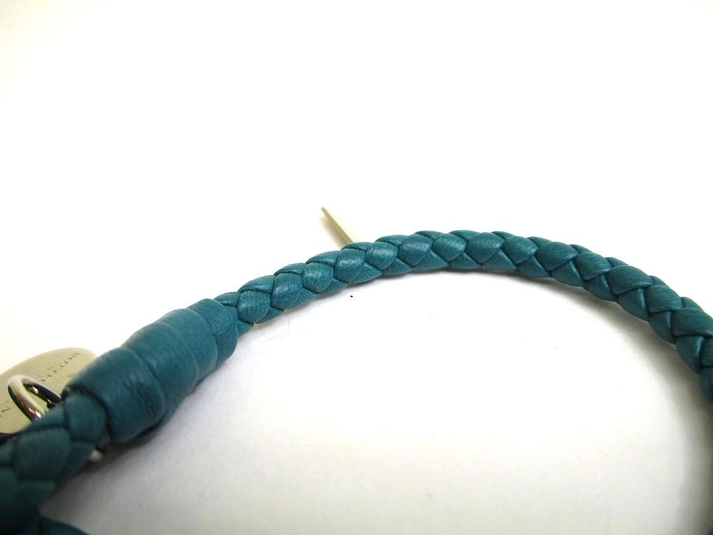 Authentic BOTTEGA BENETA Intrecciato Emerald Green Leather Bangle Bracelet S #a670  Refurbished