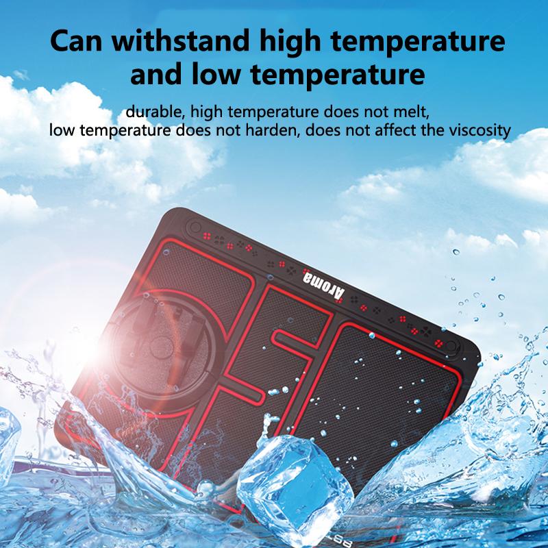 4 In 1 Car Anti-Slip Mat Silicone Dashboard Sticky Non-Slip Phone Holder Mat