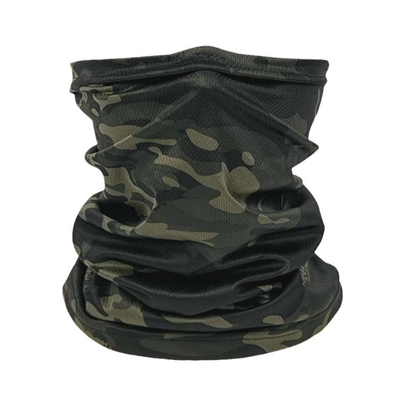 Ice Silk Tactical Neck and Head Cover for Men: Summer Outdoor Cycling, Sports, Fishing, Sun Protection, and Mountaineering Scarf.