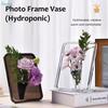 Clear Acrylic Photo Frame Vase, Creative Hydroponic Flower Holder for Home Decor