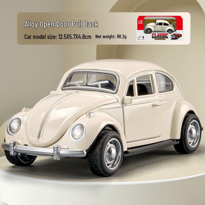Retro Beetle Classic Alloy Toy Car with Opening Doors