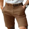 Nuovo Arrivo Estivo Pantaloncini da Uomo Pantaloncini da Uomo in Lino a Cinque Pollici Lisci con Bottone Davanti Pantaloni Casual Sportivi da Spiaggia