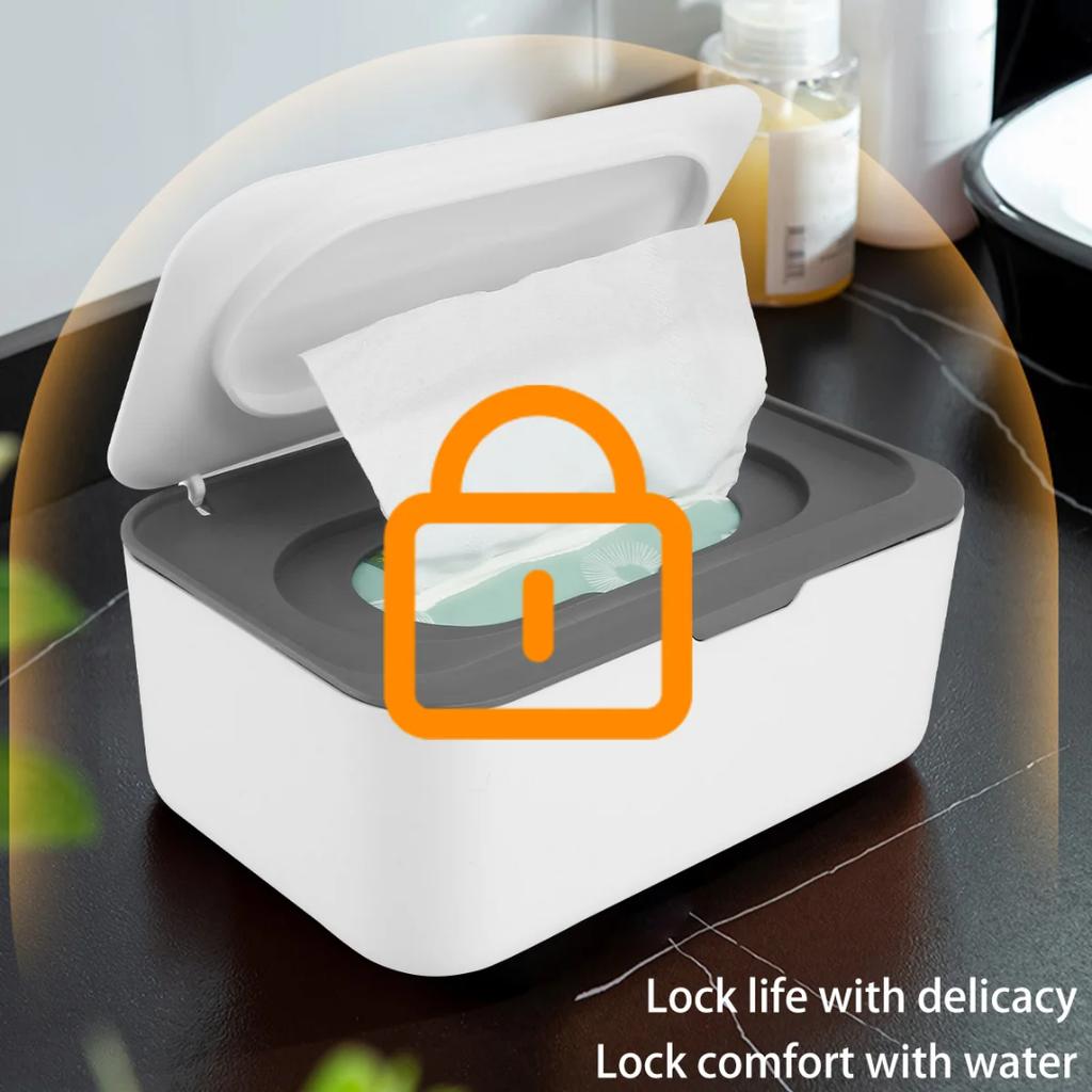 Scatola Salviette Umidificate Dispenser Carta Portatile con Coperchio Scatola Porta Salviette Antipolvere Organizzatore Auto per Bambino Tovagliolo Caldo