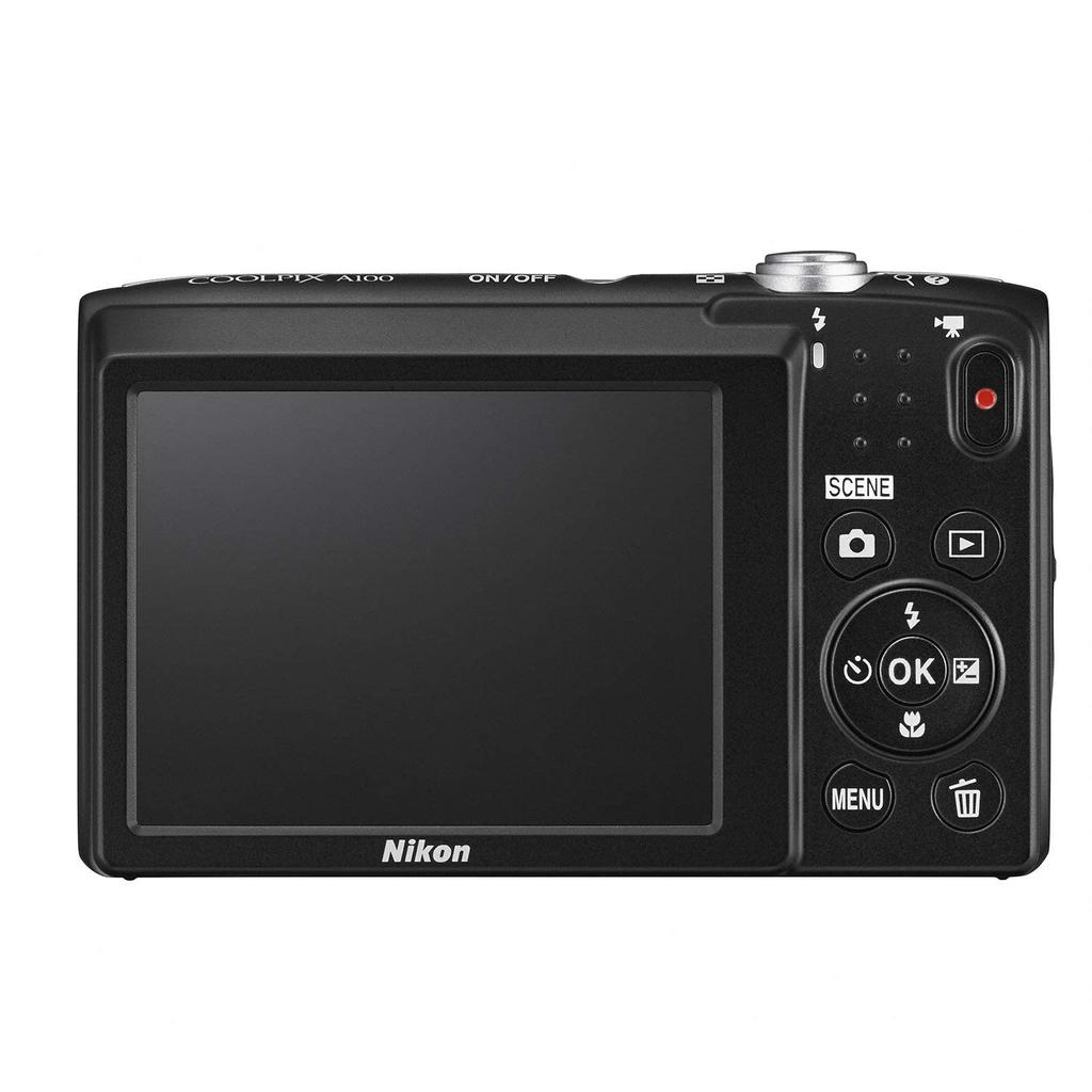 Nikon Digitální fotoaparát COOLPIX A100, 5x optický zoom, 20,05 megapixelů, Červený [Repasovaný], (A100RD)