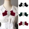 Camellia Flower Bow Corsage Brooch Pins Pearls Tassels Bowknot Collar Bow Tie