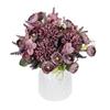 Künstliche Hortensienblüten für Scrapbook Seiden-Teerosenknospen Vase für Heimdeko Hochzeitsstrauß DIY Eine Kappe Weihnachtsgirlande