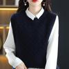 Women's Knitted Vest for Outer Wear Loose Slimming Cardigan Gilet Knitted Top for Ladies