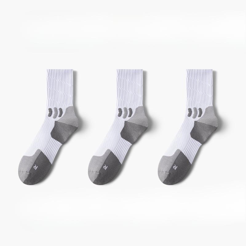 3 Paar Damen Frühling und Sommer Lauf-Sport-Mesh Atmungsaktive Deodorant Antibakterielle Kniestrümpfe