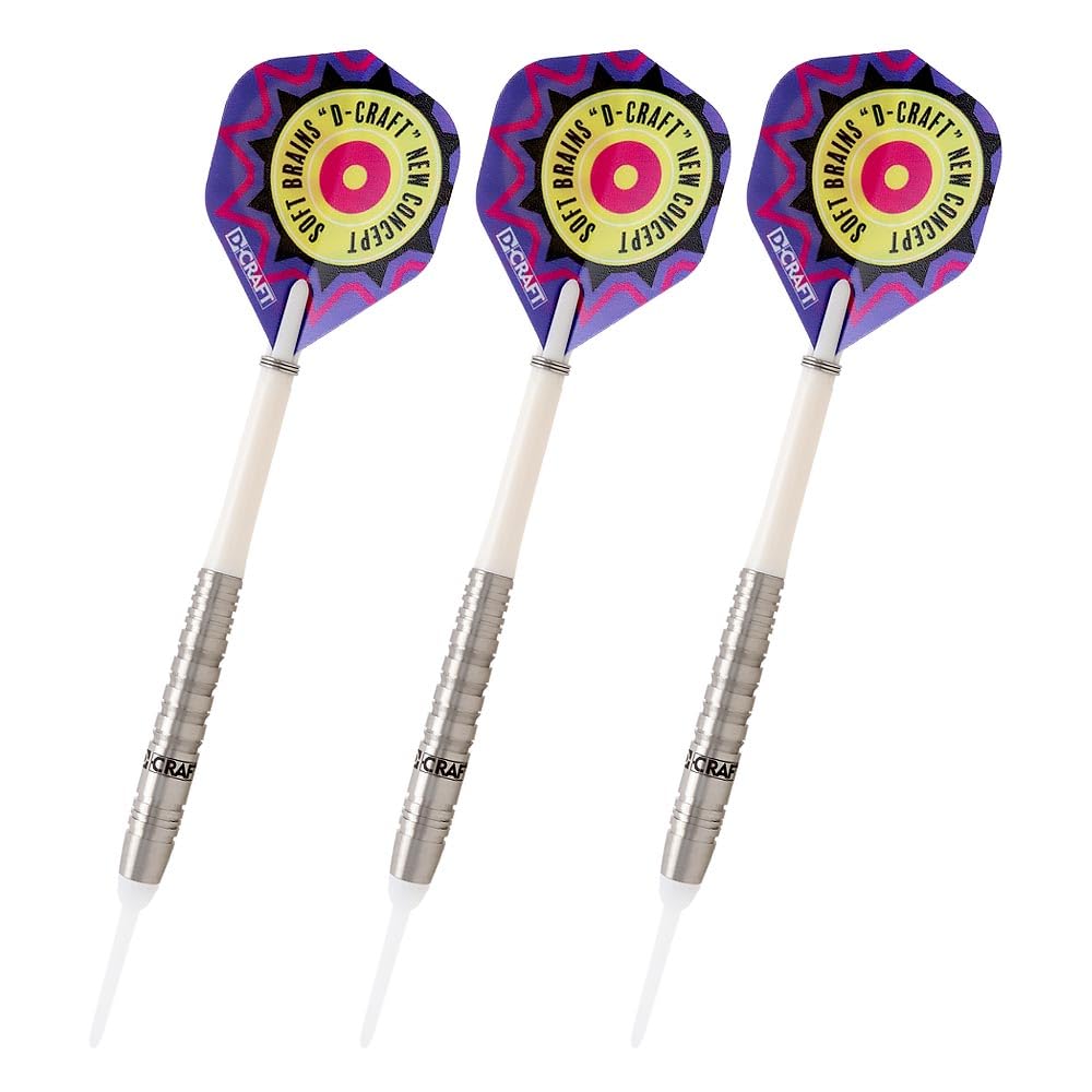 ZONE80 2BA Dart Barrel Set for Beginners and Intermediate Includes Spare Shafts and Includes High Easy To and Safe D-CRAFT Hz-3 Players, Tips,