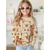 Funny Animals T-Shirt Capybara Graphic 3D Print Girls Fashion Spring Summer Long Sleeves Top Casual Comfort Children's Clothing