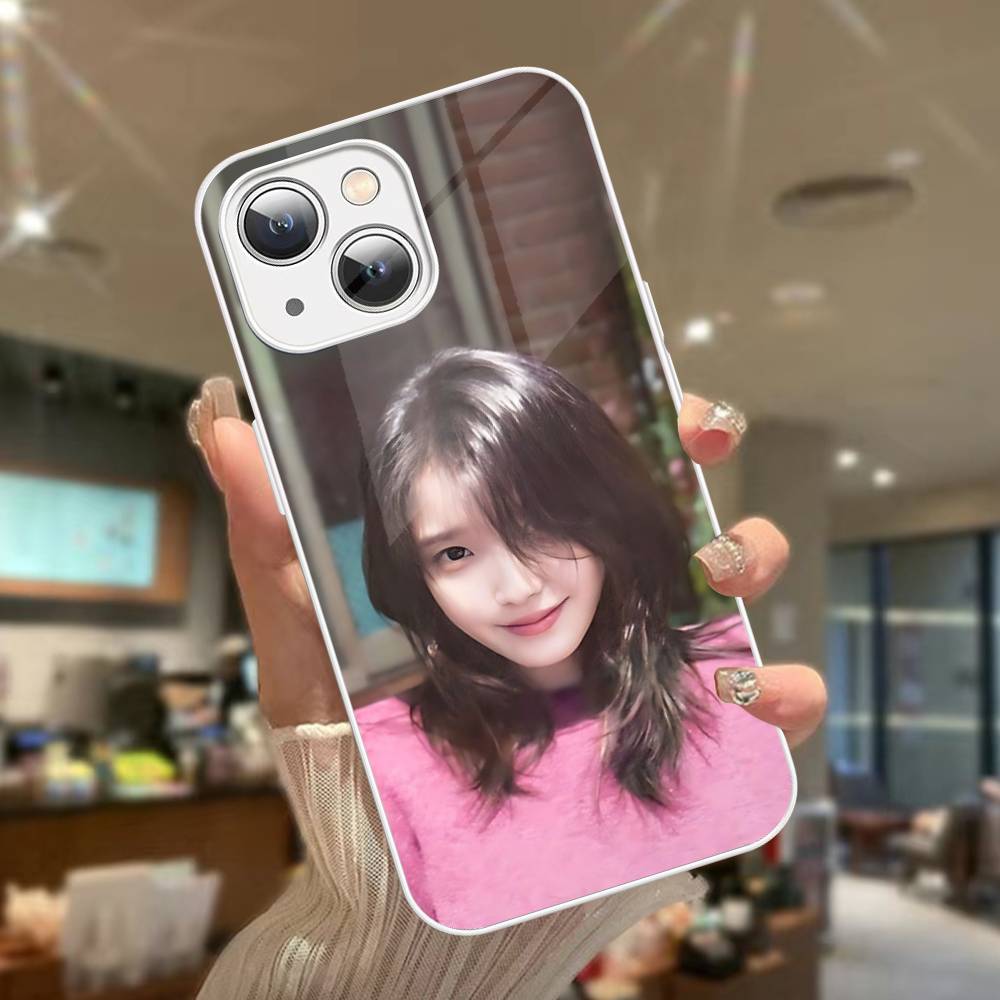 Korean L-Lee Ji Eunes Female Singer For IPhone 14 13 12 Mini 11 Pro XS Max X XR 14 Plus Tempered Glass Cover