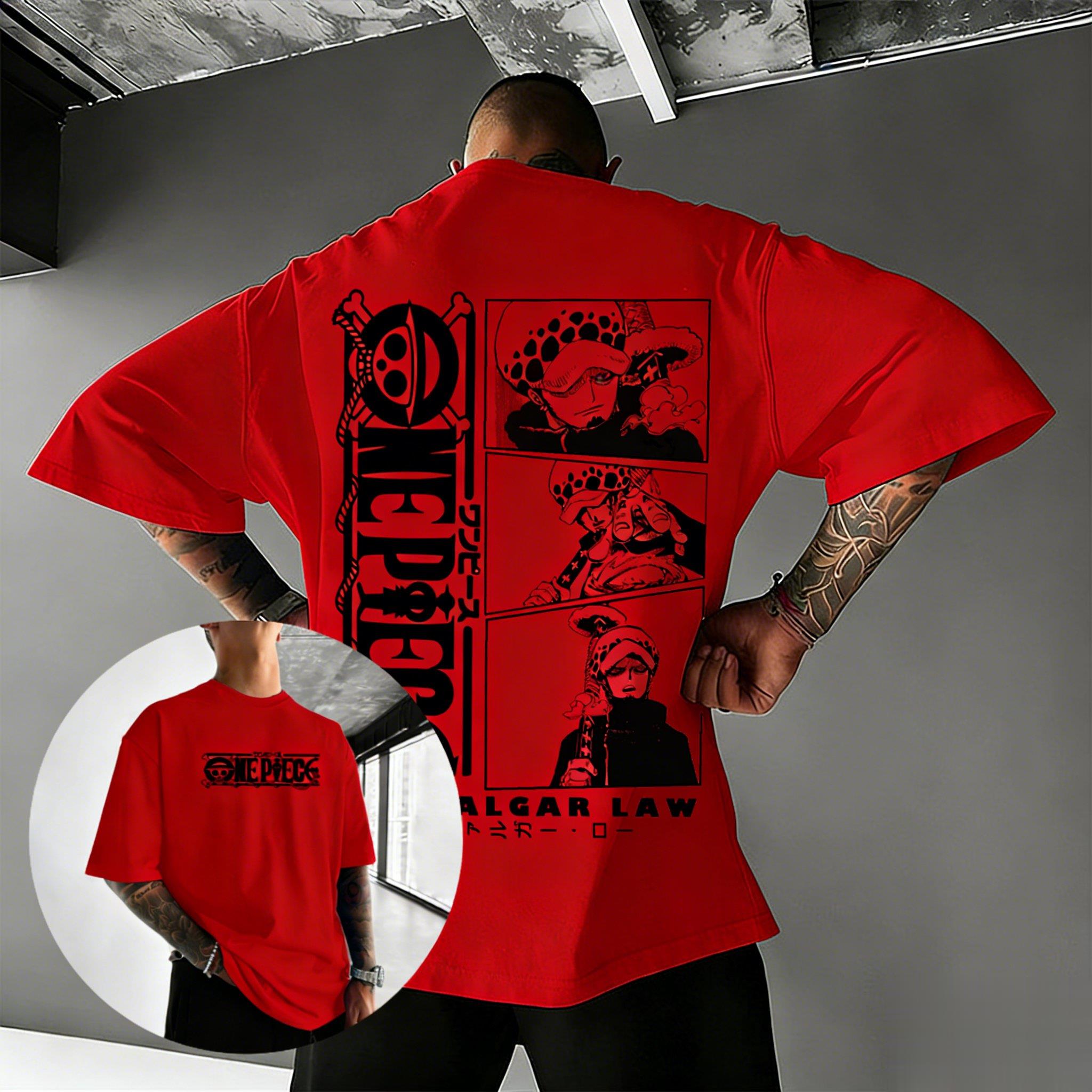 

One Piece Trafalgar Law Anime T Shirt Men Women Cotton Short Sleeve Tee Cartoon Graphic Print Summer Streetwear Casual Tops Y2k S