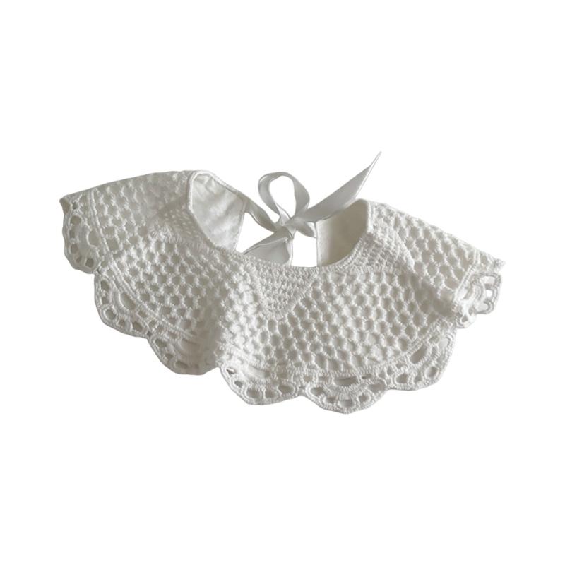 Baby Burping Cloth Fashionable False Collar Bib Detachable Hollowed Out Female Girls Scarf Infants Saliva Towel