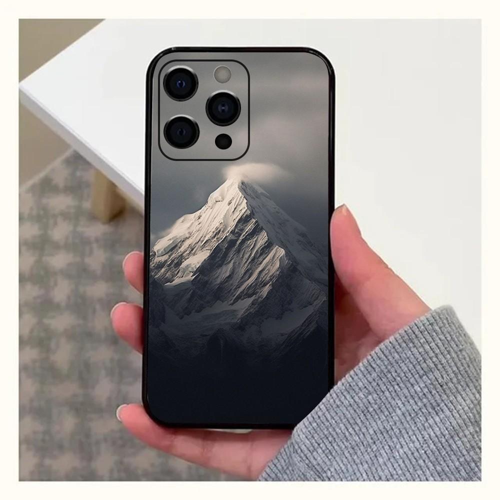Everest mountain world first Phone Case For Apple iPhone 15,14,13,12,11,Pro,X,XS,Max,XR,Plus,Mini Soft Black Cover