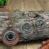 Bohemian Geometric Hollow Tree of Life Earrings Necklace Retro Jewelry Set