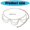 Classical Layered Imitation Pearls Belt Chain Lightweight Design Ideal Gift For Fashion Enthusiasts