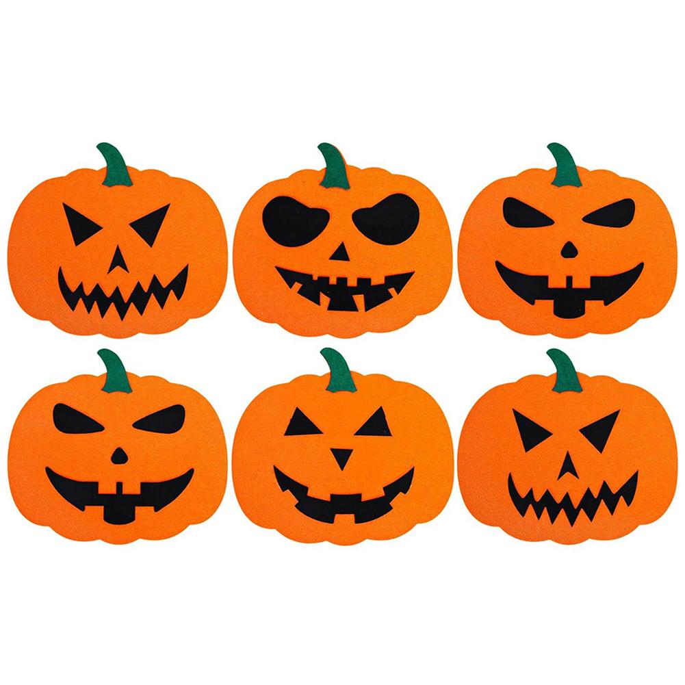 

6 шт. Хэллоуинские подставки в форме тыквы, термостойкие фетровые тыквенные подставки, сделанные вручную тыквенные подставки для дома, кухни, офиса