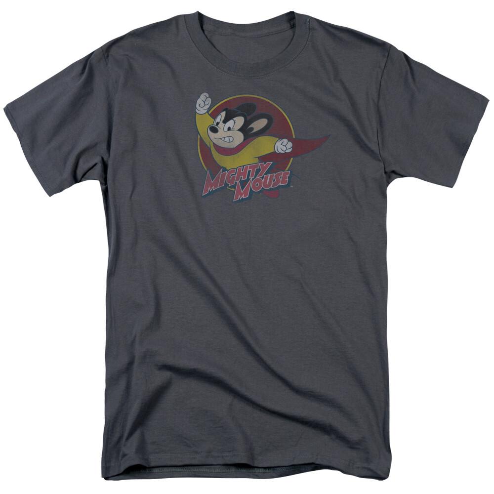 Mighty Mouse Mighty Circle T Shirt Mens Licensed Cartoon Merchandise Charcoal XXL