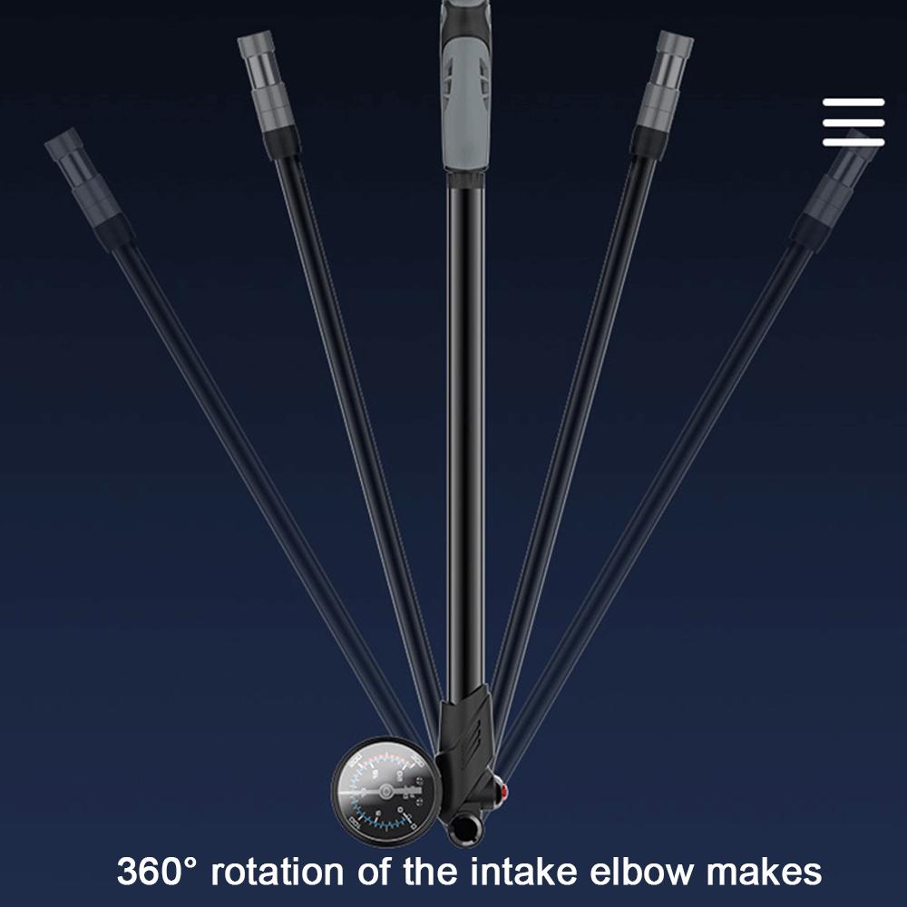 Portable High-pressure 300psi Bike Air Pump With Gauge Bike Front Fork Rear Suspension Shock