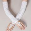 2 Stück Blumen-Spitzen-Fingerlose Handschuhe Tanzpartys Überschuhe Ärmel für Hochzeiten und Veranstaltungen