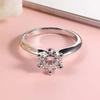 M-JAJA Solitaire 1-1.5CT Moissanite Engagement Ring for Women S925 Silver Promise Ring Wedding Band Bridal Fine Jewelry