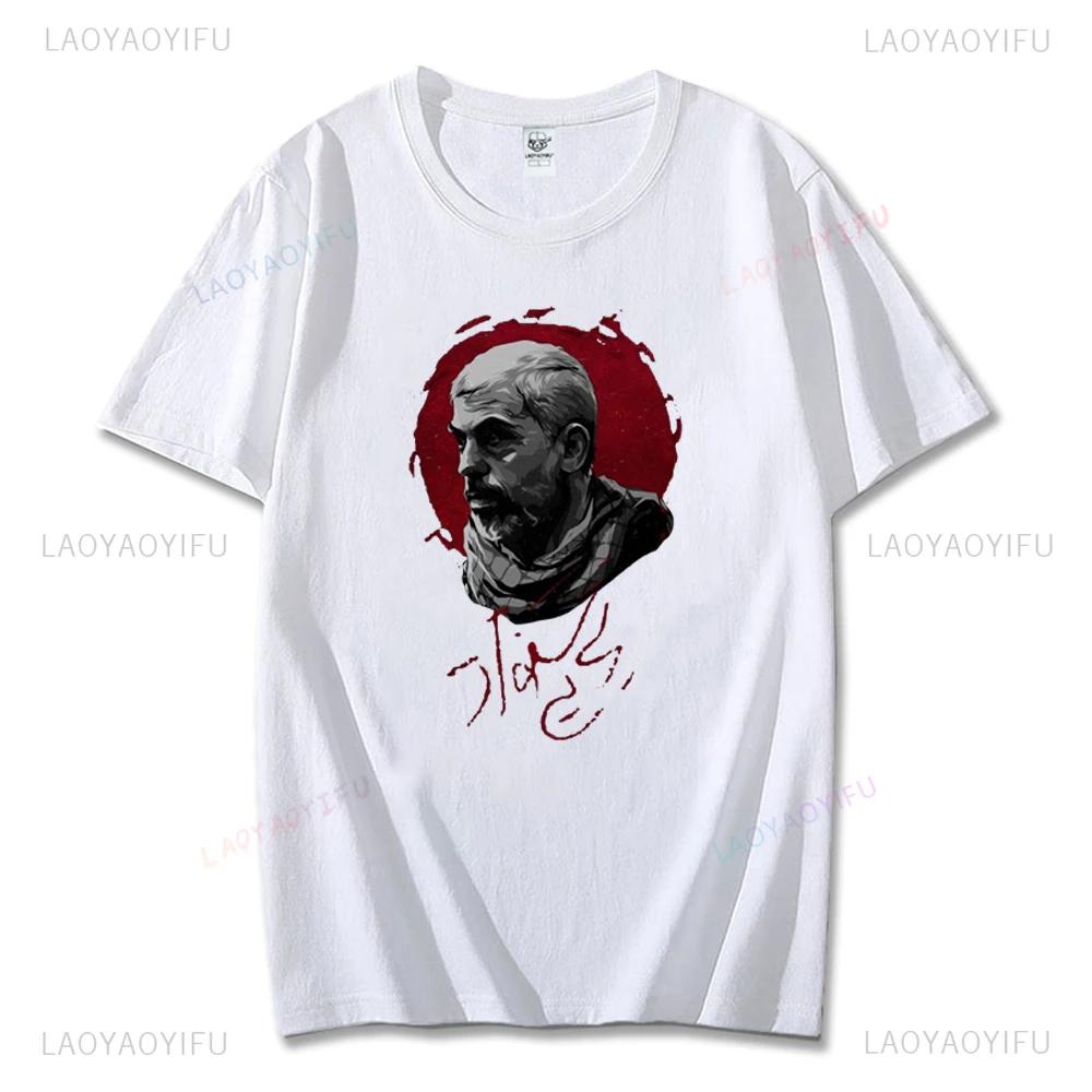 Hamas Printing Women Tshirt Mourn Martyrs Yahya Sinwar Streetwear Vintage Man Tees Shirt Comfort Cotton Man's Short-sleev Tops