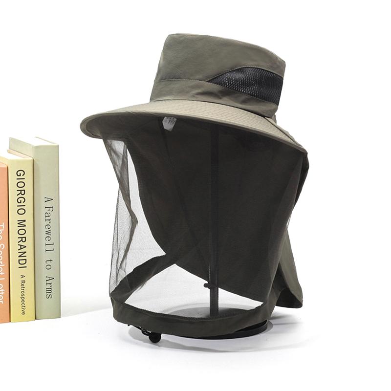 

Унисекс складная москитная шапка со скрытой сеткой УФ-репеллент защита от насекомых пчел открытый козырек панама рыболовная кепка
