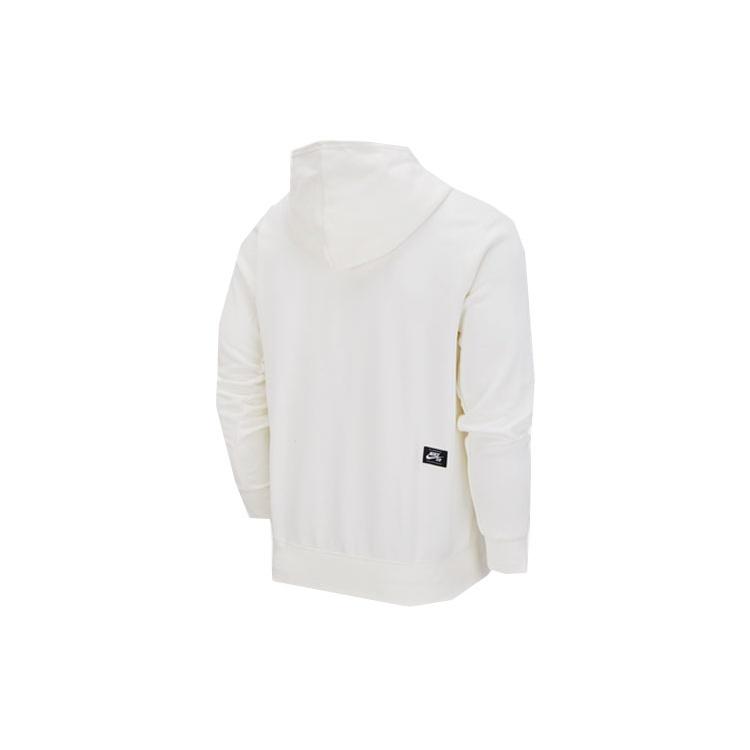 Men's Nike SB Fleece Skateboard Hooded Pullover Long Sleeves White DM6479-133