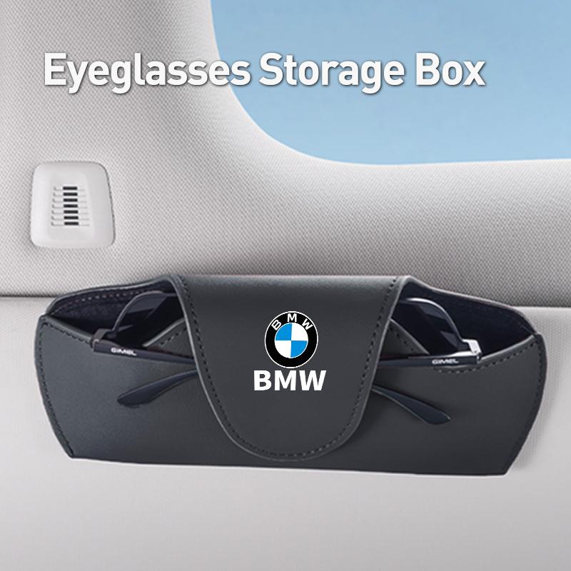 BAGE7 2026 Car Sticker Car Sun Visor Sunglasses Case Glasses Organizers Box For BMW X1 X2 X3 X4 X5 X6 X7 G20 G30 6GT E46 E90 E60 F10 E