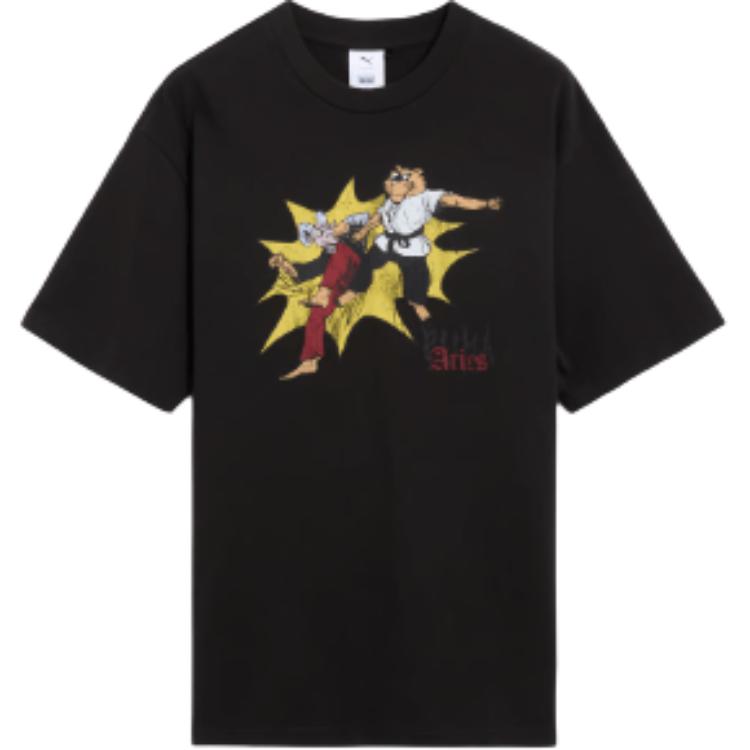 

New PUMA X Aries Graphic Printed Crewneck T Shirt 629495-01 M