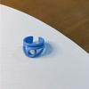 European and American retro exaggerated geometric acrylic Epoxy resin ring temperament personality mixed color index finger ring