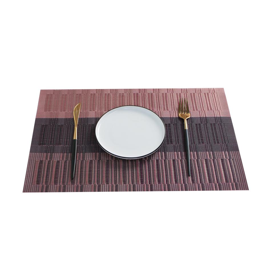 Set of 4 Placemat Table Durable Waterproof Woven Vinyl Easy To Clean Heat Resistant WiWipeable For Dining Kitchen Wedding Decor