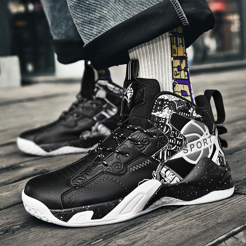 High-top Actual Basketball Shoes Autumn New Student Running Sports Shoes Men's Field Training Shoes One Piece 2025