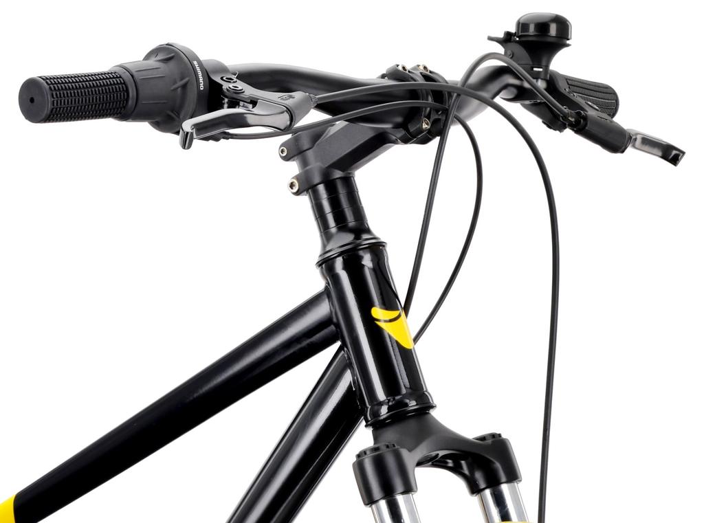 Rower Górski 26 Cali Mtb Shimano 7 Biegów Amortyzator Tarczowe Stopka Verdant Calix Czarny Żółty