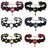 Gothic Viktorianische Schwarze Spitze Halskette Frauen Mädchen Boho Quaste Sexy Spitze Choker Steampunk Dark Loli Stil Halloween Schmuck