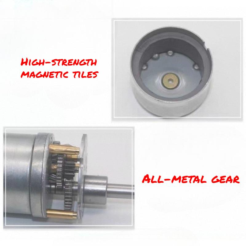 Hall Encoder DC Brushed Motor JGB37-520 12V Forward And Reverse Adjustable Speed 20RPM-1580RPM Smart Car Kit With Wheel