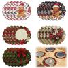 Non Slip Table Mats 38cm Christmas Decor Tablecloth  Winter Dining Party Christmas Decor