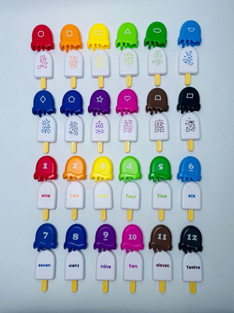Montessori Ice Cream Letter Matching Toy - Color & Word Recognition for Early Education Kids