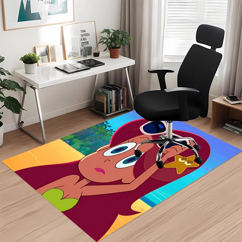 Zig & Sharko Bedruckter Teppich für Bürostuhl Wohnzimmer Schlafzimmer Küchenraum Dekoration Geschenke