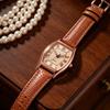 Relógios de Pulso de Quartzo da Moda para Mulheres Vintage Pulseira Ajustável Elegante Números Arábicos Relógio de Pulso de Vestir Presentes para Mãe Esposa Aniversário