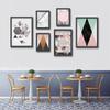 Modern Geometric Triangles Mountain Canvas Painting Minimalist Diamond Shape Art Poster Living Room Decor Wall Picture